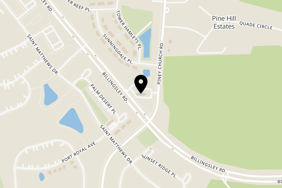 Map showing the location of Selby’s Soul Food on 11672 Billingsley Rd in St Charles